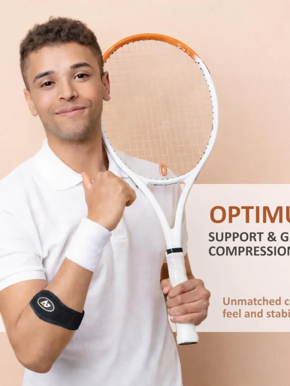 Tennis Elbow Brace with Bonus Replacement Strap (1 pack) - Forearm Brace Support